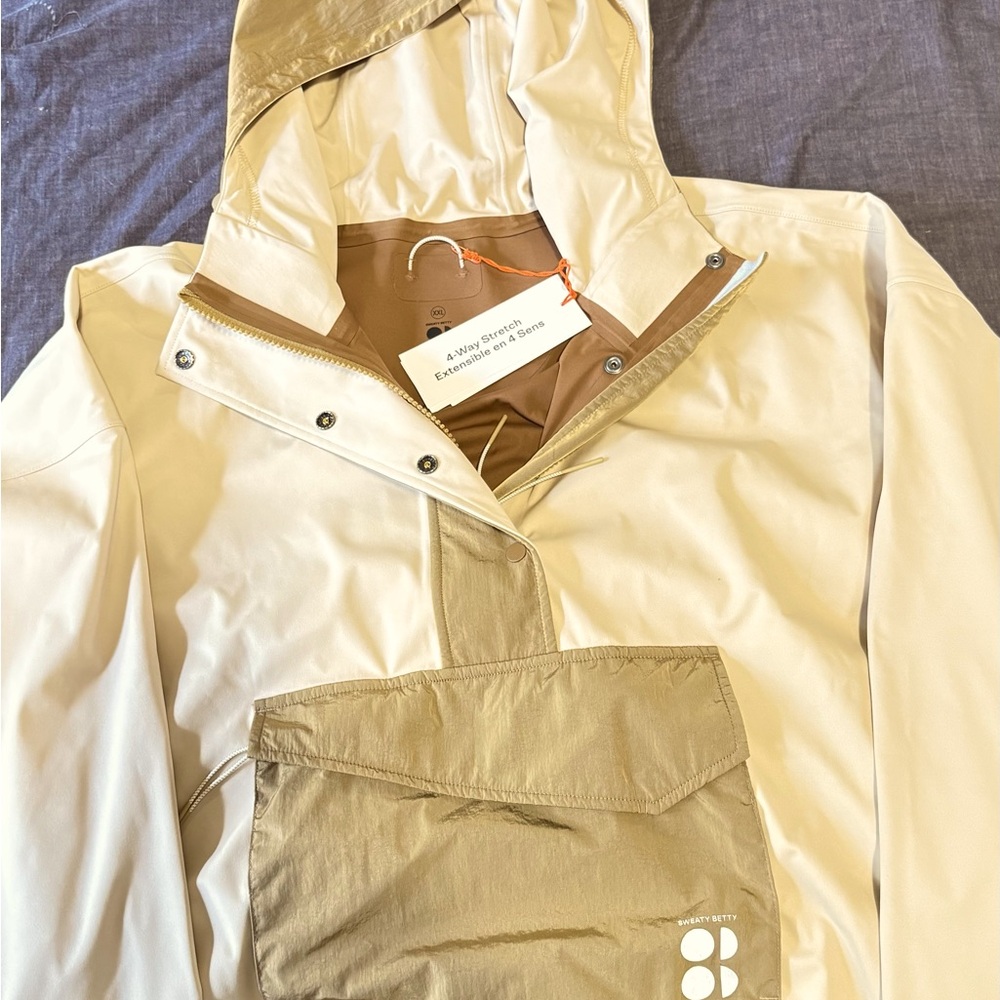 Merrell Cream and Tan Hooded Jacket